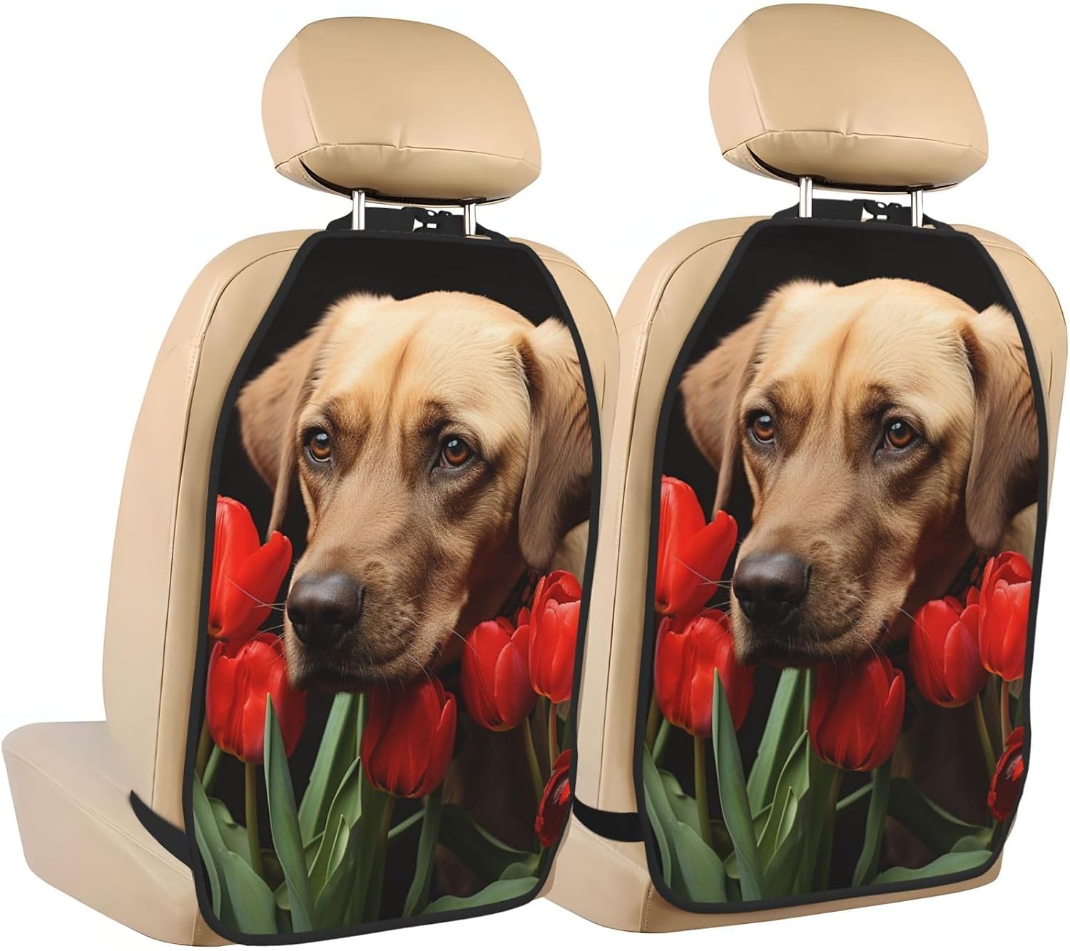 2 Pack Kick Mat Back Seat Protector Car Back Seat Cover For Kids Feet