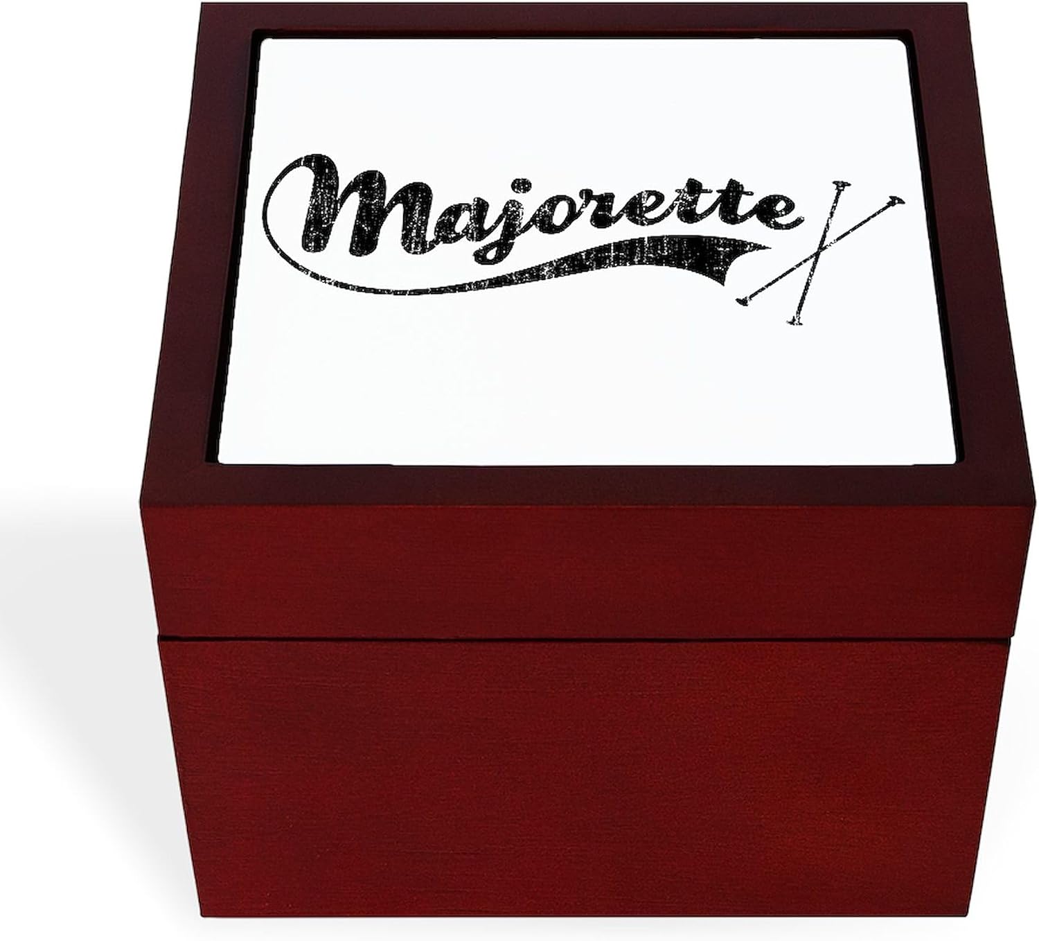 CafePress Majorette Memory Keepsake Jewelry Box, 5"x5"x3.75"