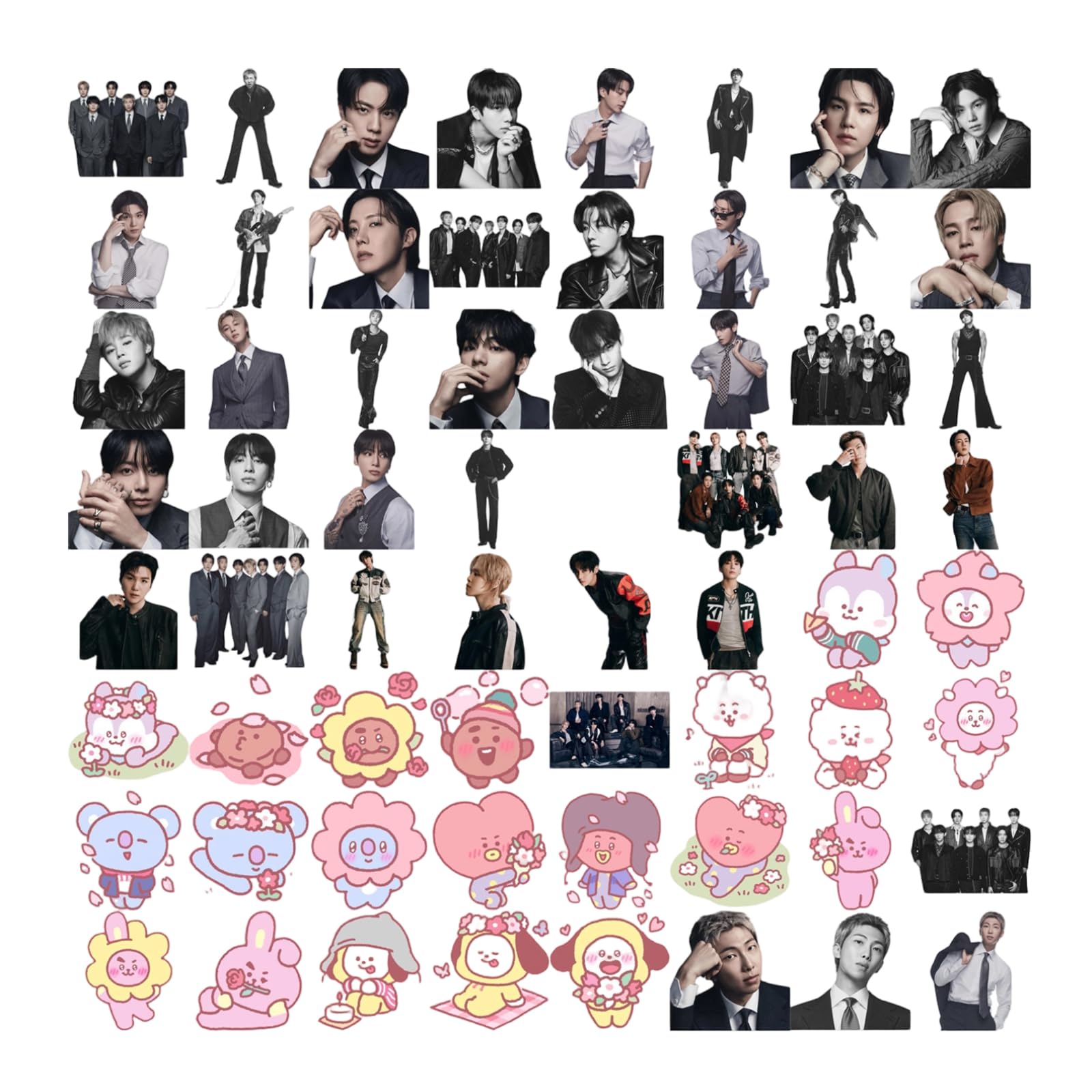 CCHZYSKO 5th Korean Idol Team Music ARIRANG Album Vinyl Stickers Set Decals for Water Bottle, Laptop for Fans 100PC — view 8