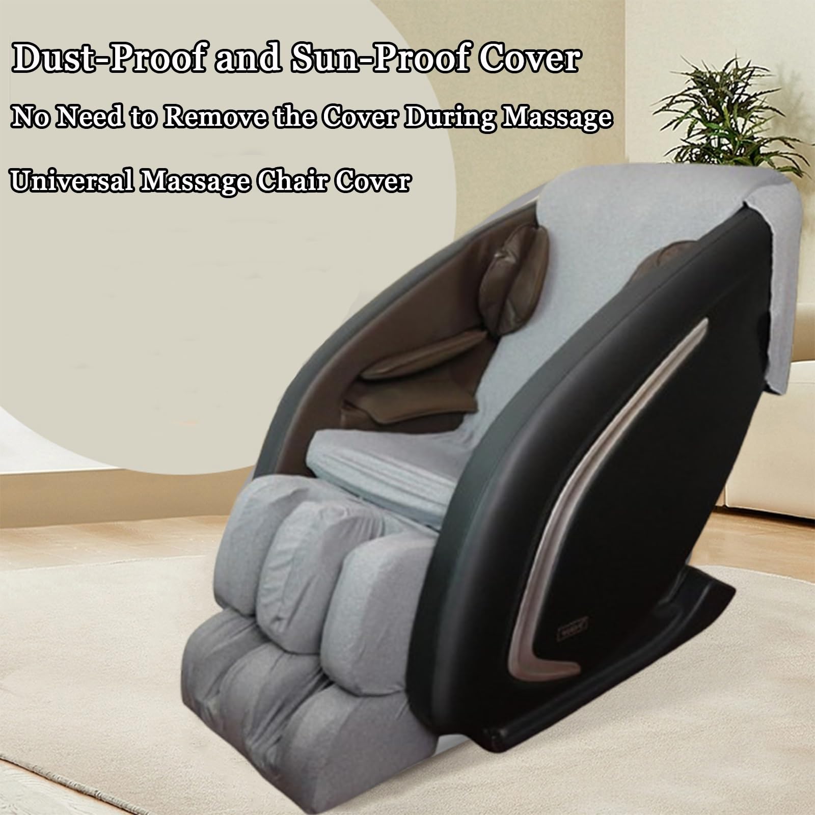 Massage Chair Cover Protector,Full Body Zero Gravity Chair Covers Stretch Washable Dustproof Cover for Massage Chair,Shiatsu Massage Recliner Chair Cover(Main Body)