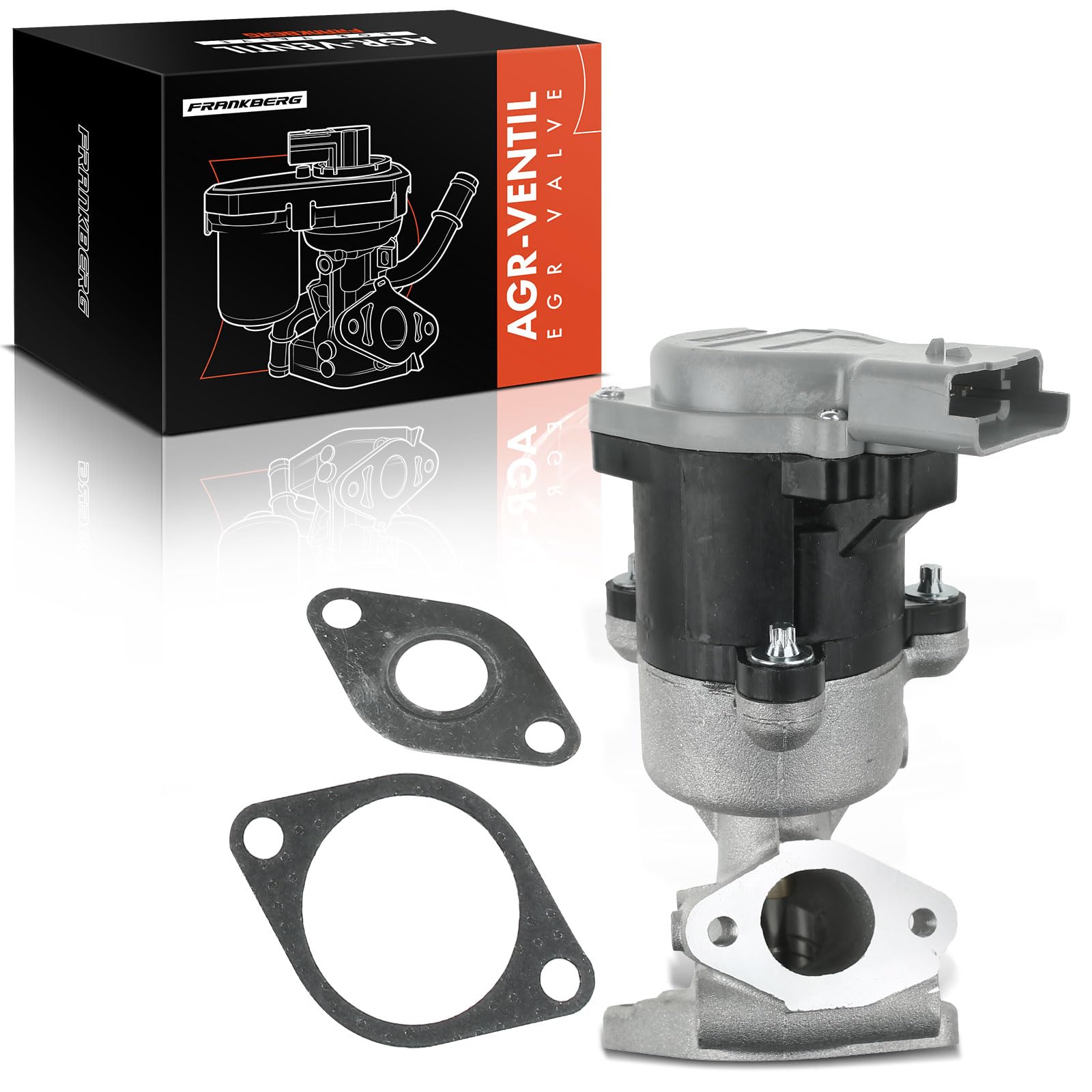 Frankberg Válvula EGR de recirculación de gases de escape derecha 1618N7 | Compatible con: C5 III Ruptura TD, 407 Coupé 6C, XJ X350 X358, S-Type X200, 607 9D 9U, Discovery III L319, XF X250