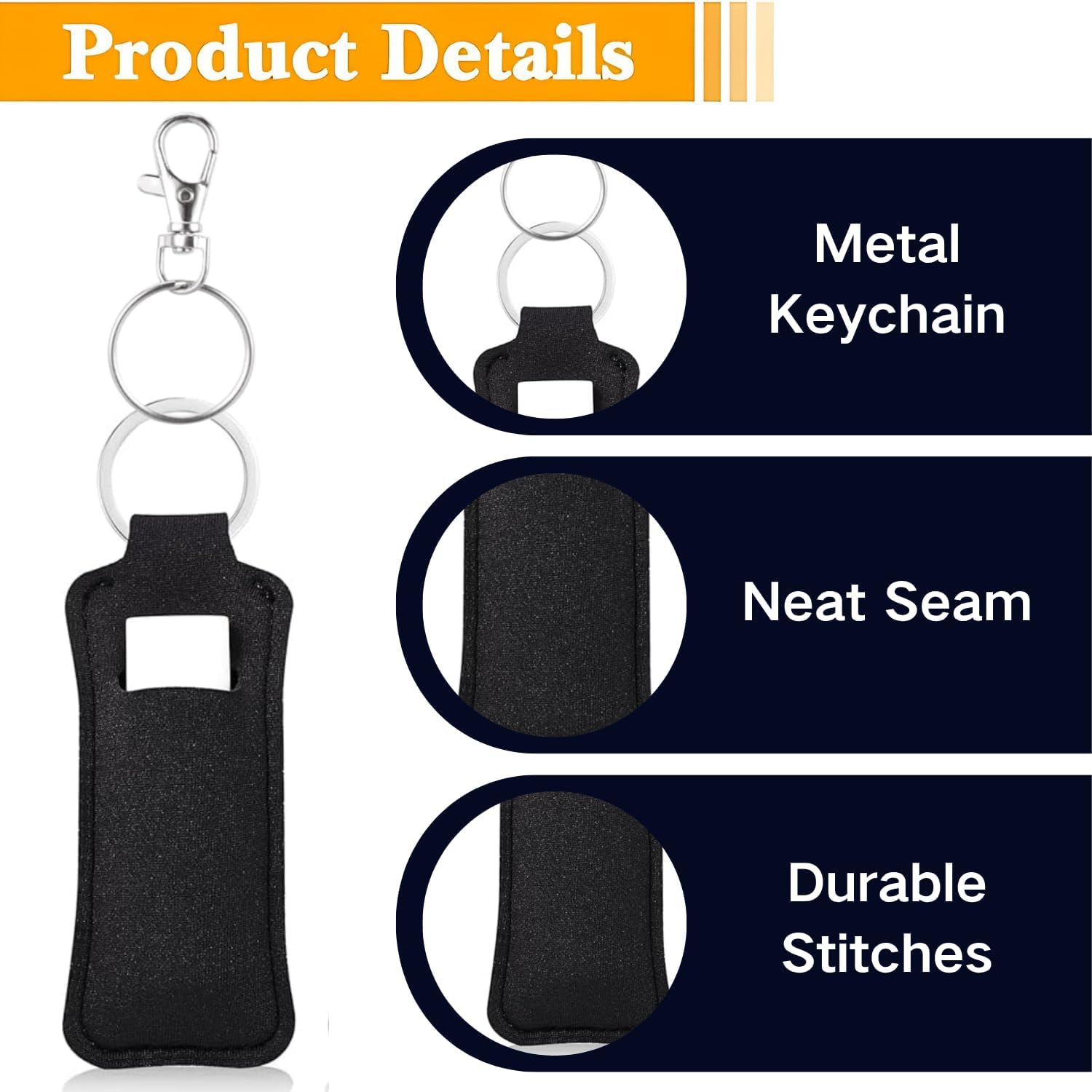 Chapstick Holder Key Chain Lipstick Holder Lip Balm Holder Keychain