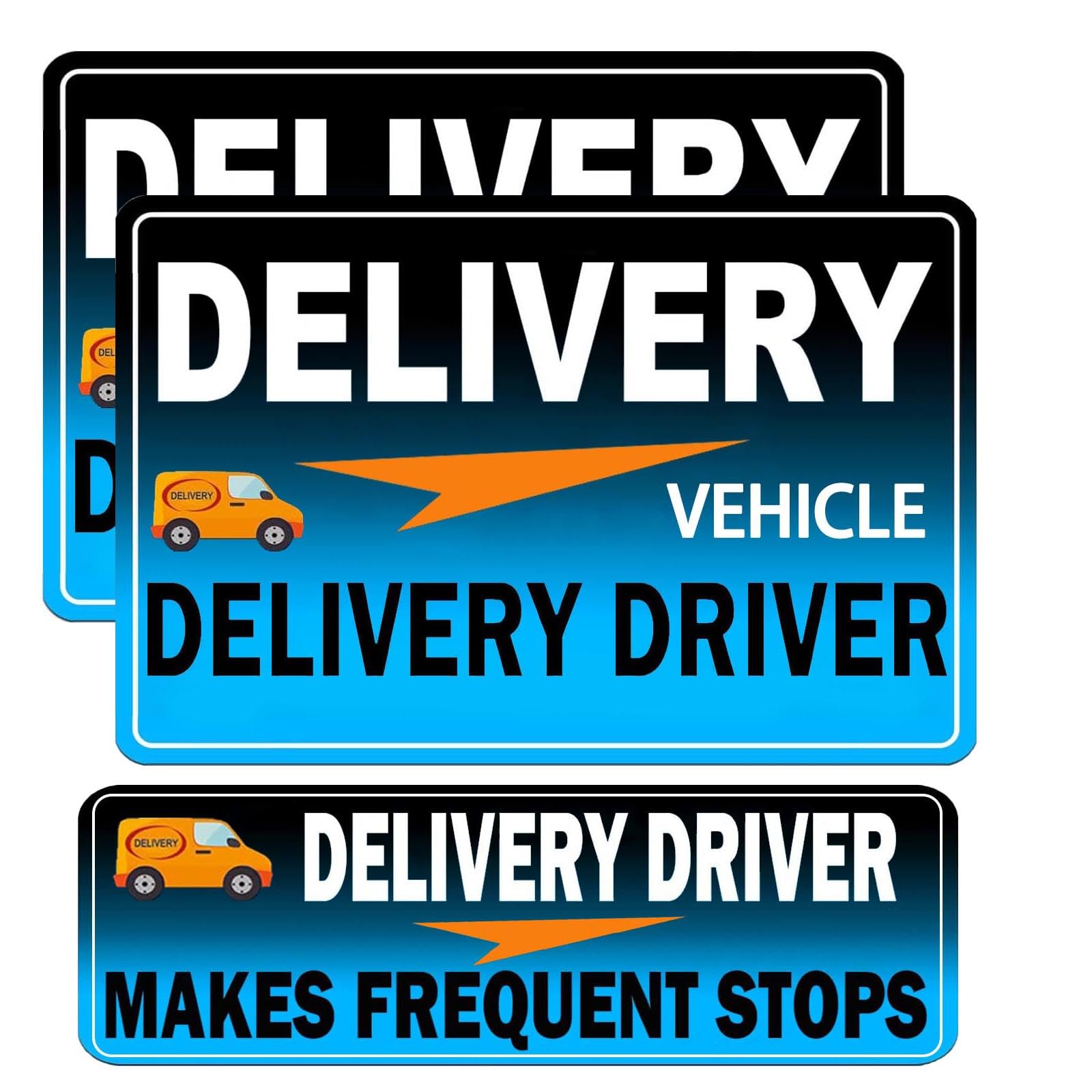 Imán para coche Flex Delivery Driver juego de 3 señales de parachoques impermeables