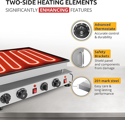 Miniatura 3 de ALDKitchen Mini fabricante de panqueques holandés | Poffertjes de hierro | antiadherente | 110 V | 100 piezas