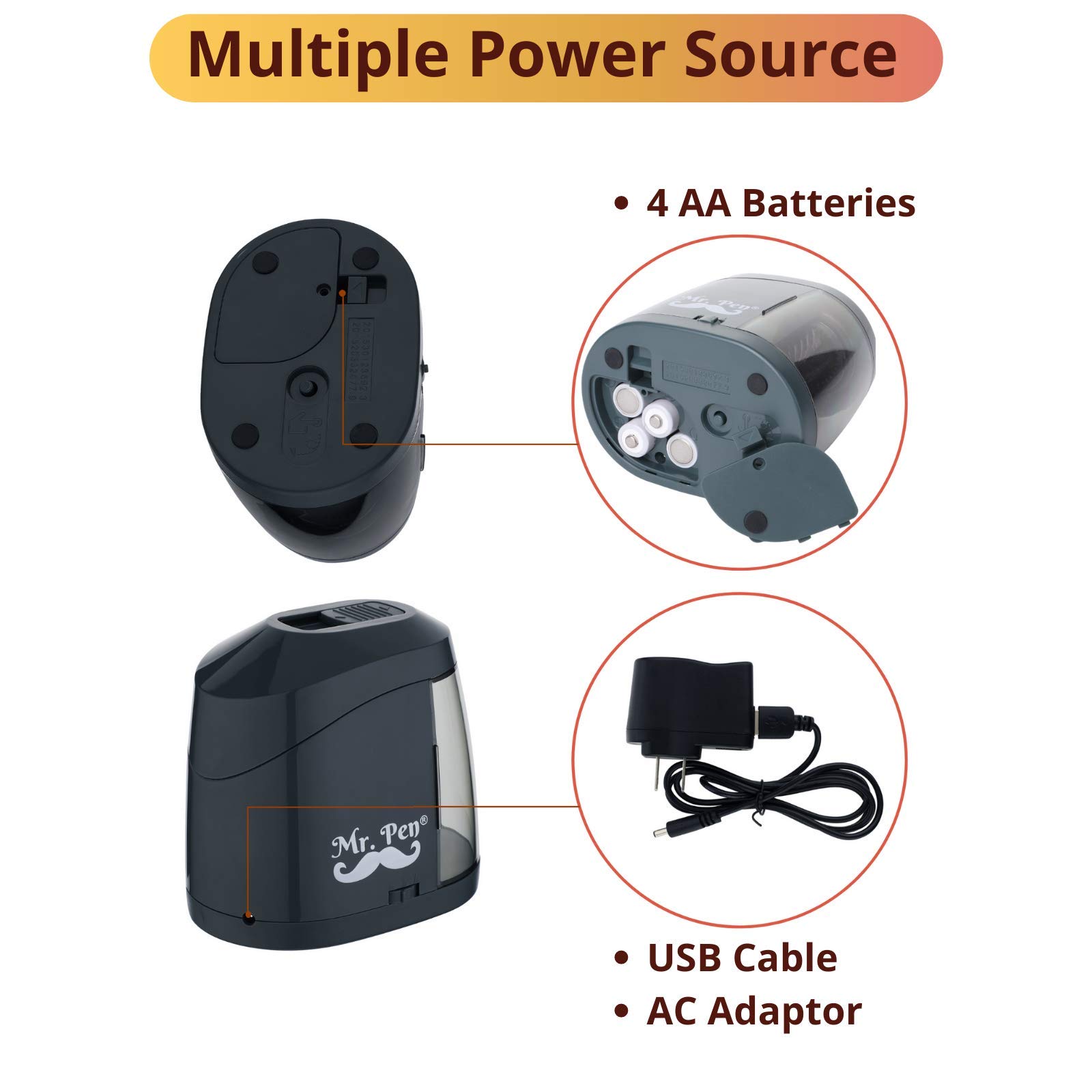 Mr. Pen Electric Pencil Sharpener, Pencil Sharpener Electric, Electric