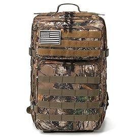 QT&QY 45L Military Tactical Hunting Backpacks for Men Camouflage Molle Army Assault Pack 3 Day Bug Out Bag Hiking Treeking Rucksack