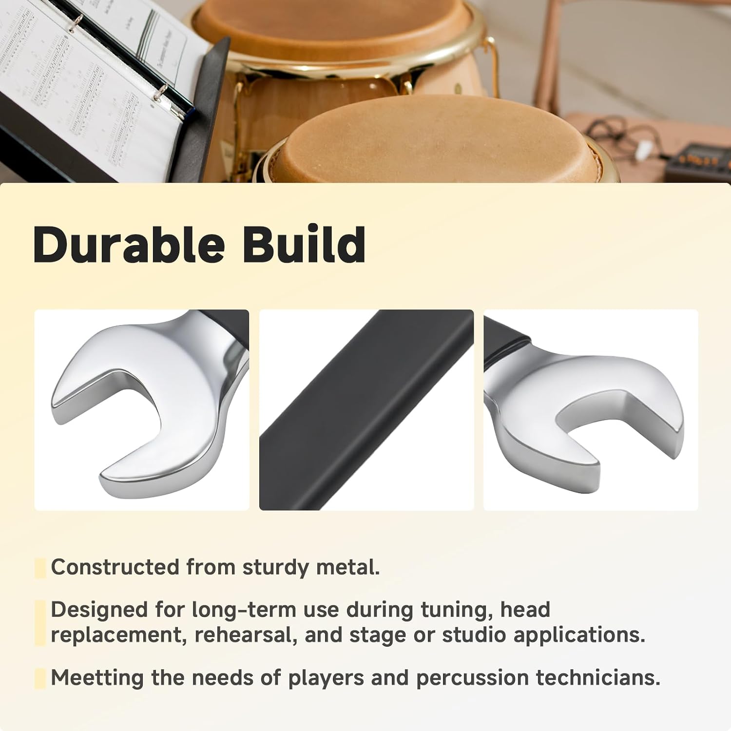 LP227A Tuning Wrench Compatible with LP Conga Bongo Timbale Dual-Head Drum
