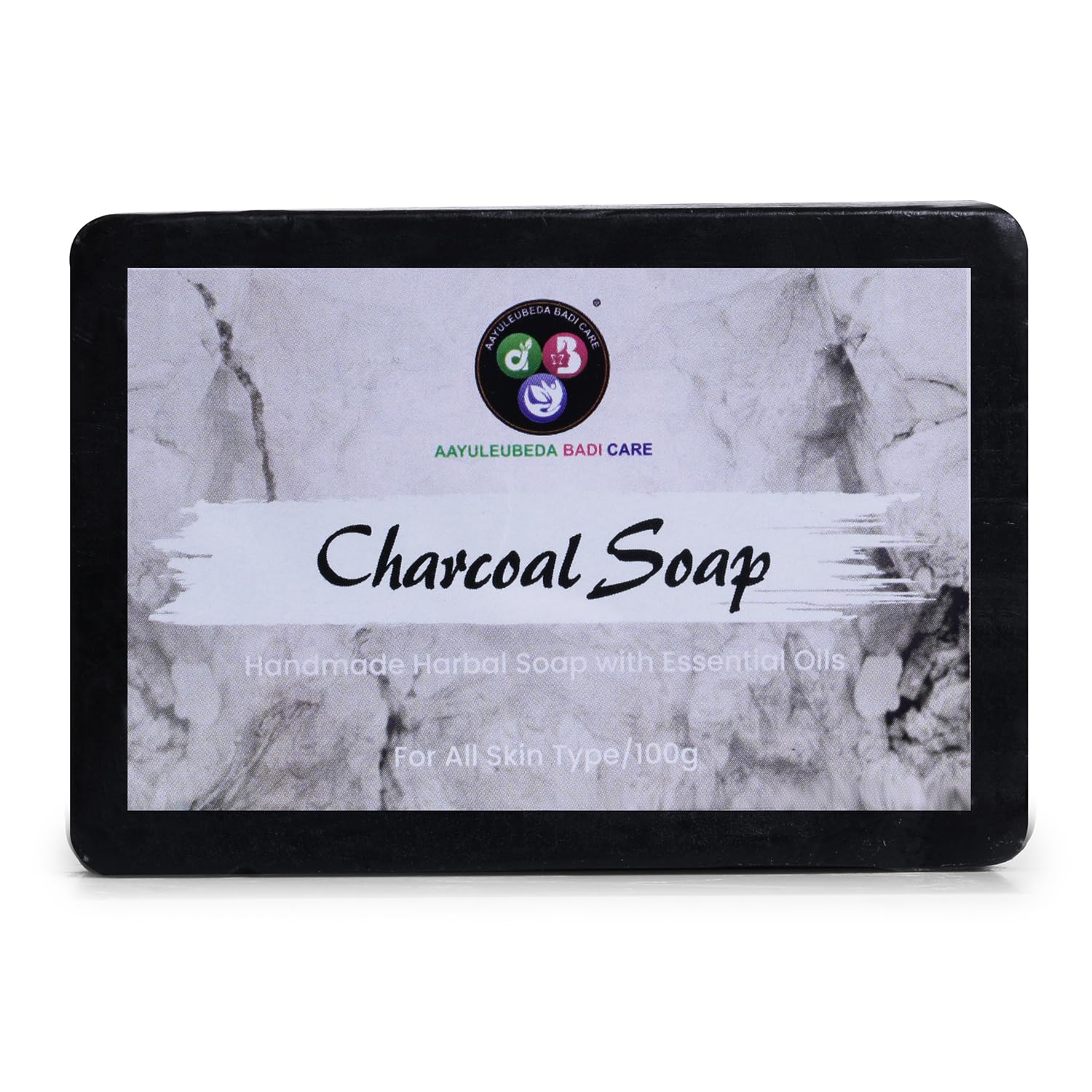 Aayuleubeda Badi Care ABC Charcoal Soap, Handmade Herbal Soap With Essential oil & Charcoal Extracts,100g| Paraben-Free Moisturising Soap With Mild Fragrance for Smooth & Glowing Skin| Eco-Friendly.