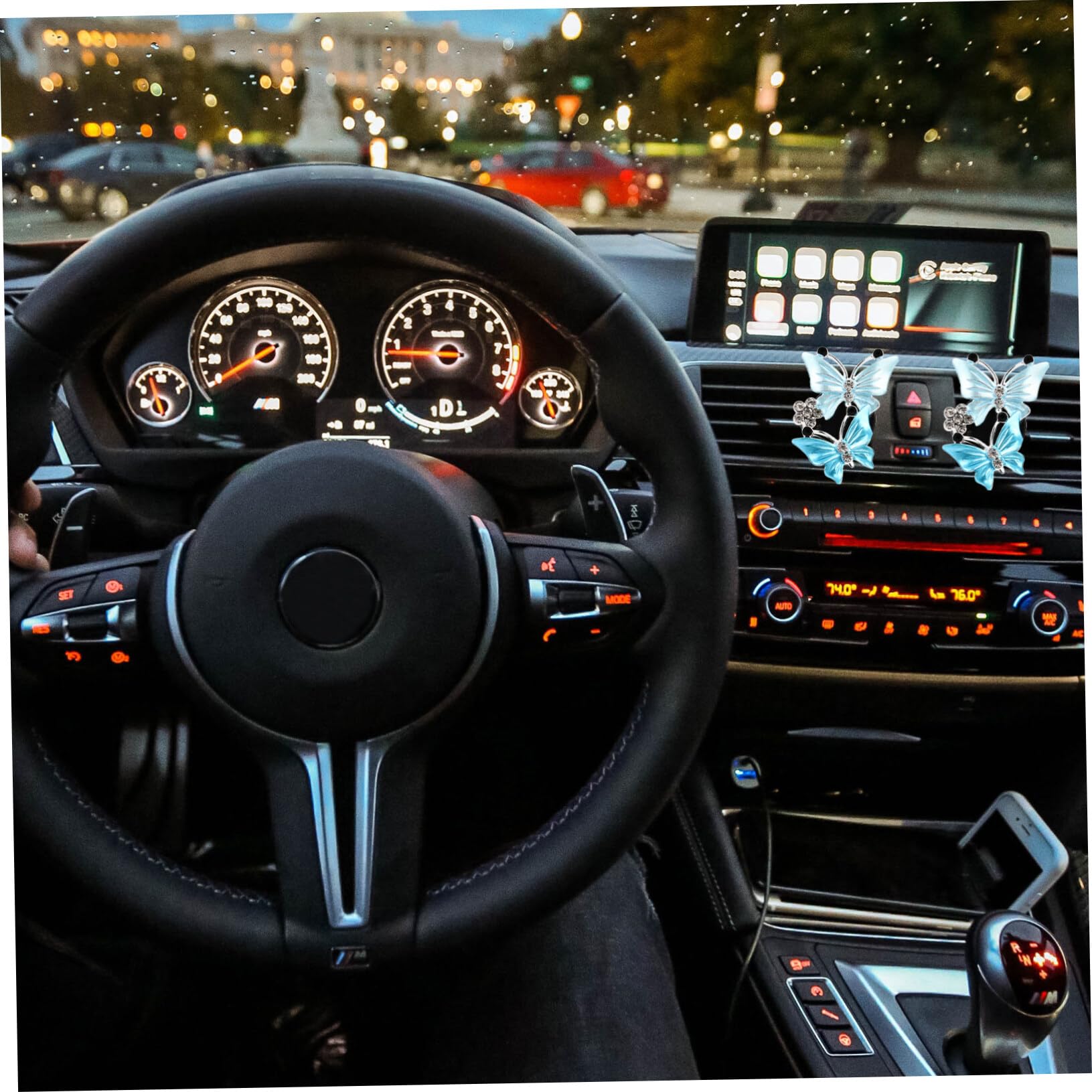 8pezzi Clip Per Auto Forma Di Farfalla Di Diffusori Profumo Con Strass Per Ventilazione Decorazione Auto Elegante e Pratica Facile Da Installare e Compatibile Con La Maggior Dei