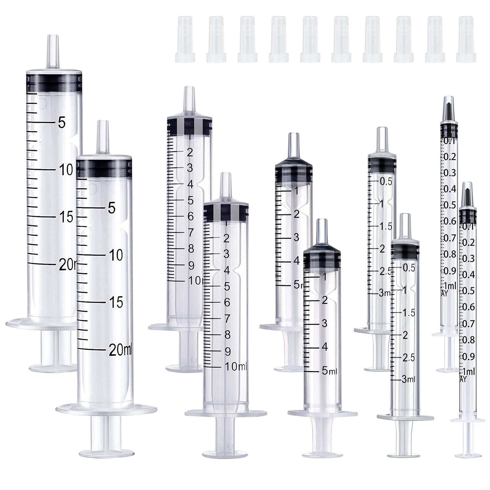 Buy 10 Pack 1ml 3ml 5ml 10ml 20ml Plastic Syringe Measuring Syringe