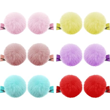 Pink Fluffy Hair Clip