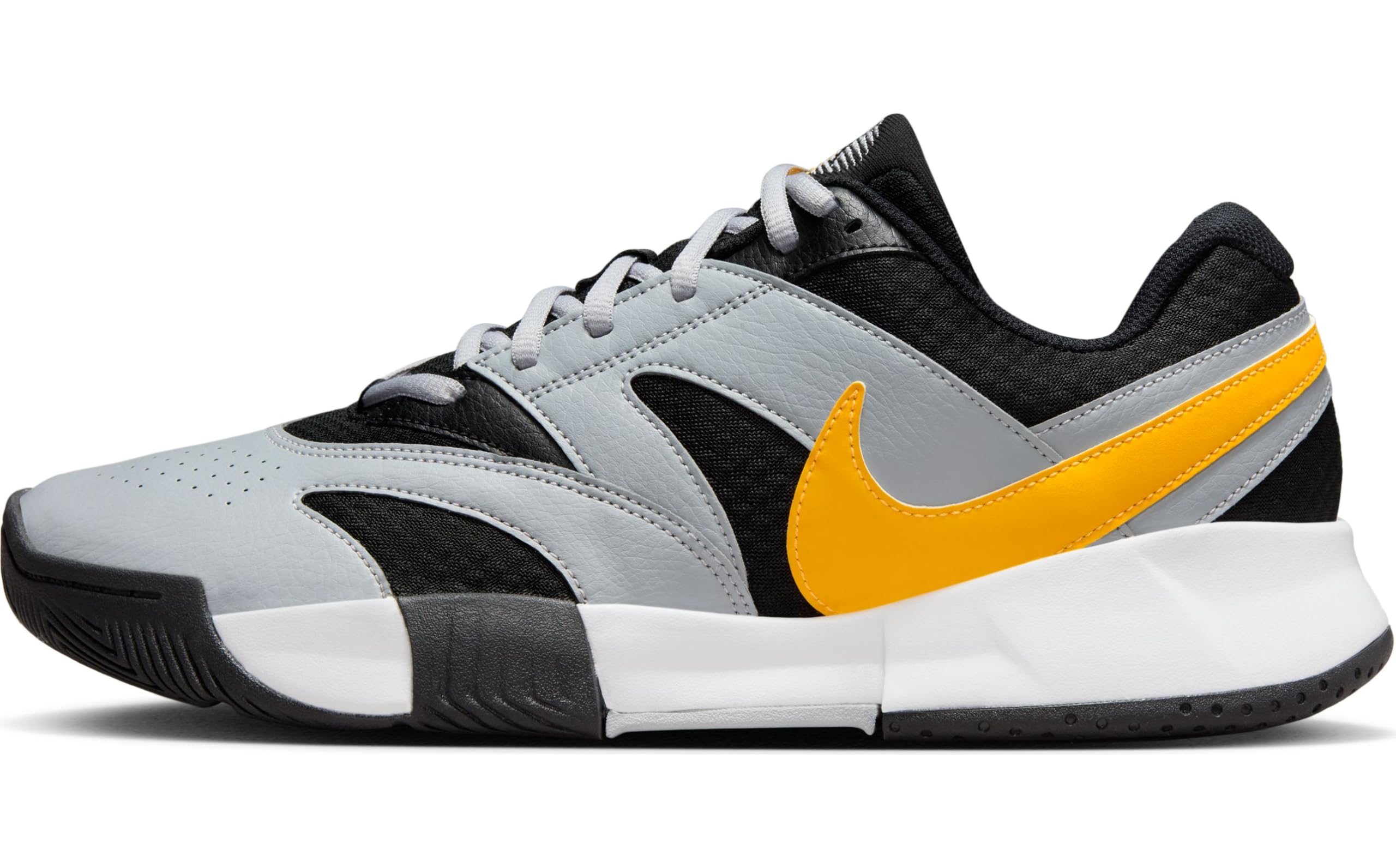 Nike COURT LITE 4 mens LACED SHOES 40.5 EU BLACK/LASER ORANGE-WOLF GREY-WHITE