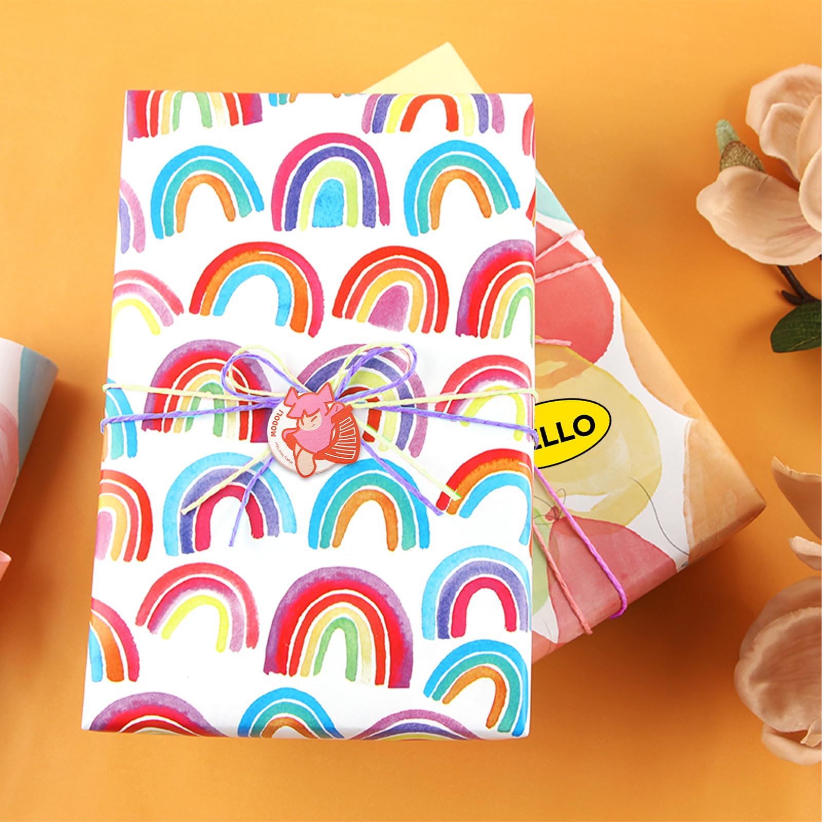 Carta Da Regalo 3 Rotoli - 43cm X 3m, 3 Design Diversi Con Adesivi Inclusi - Foto 1