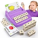 Matching Letter Games for Kids Ages 4-8,Learning & Education Toys for Preschool Boys Girls Spelling/Reading/Math Learning/Word Recognition,Birthday Gifts Educational Toys for Kindergarten Kids, Purple