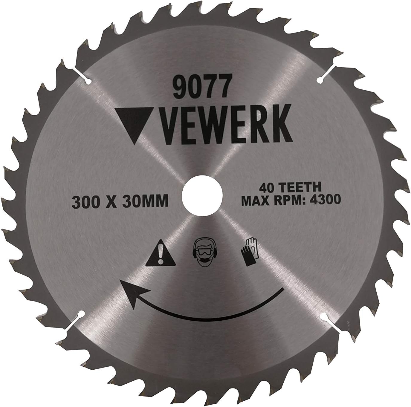 Vewerk 300mm x 30mm TCT Circular Saw Blade 40T & 60T Pk of 2 fits Bosch Makita 9077 - Image 4