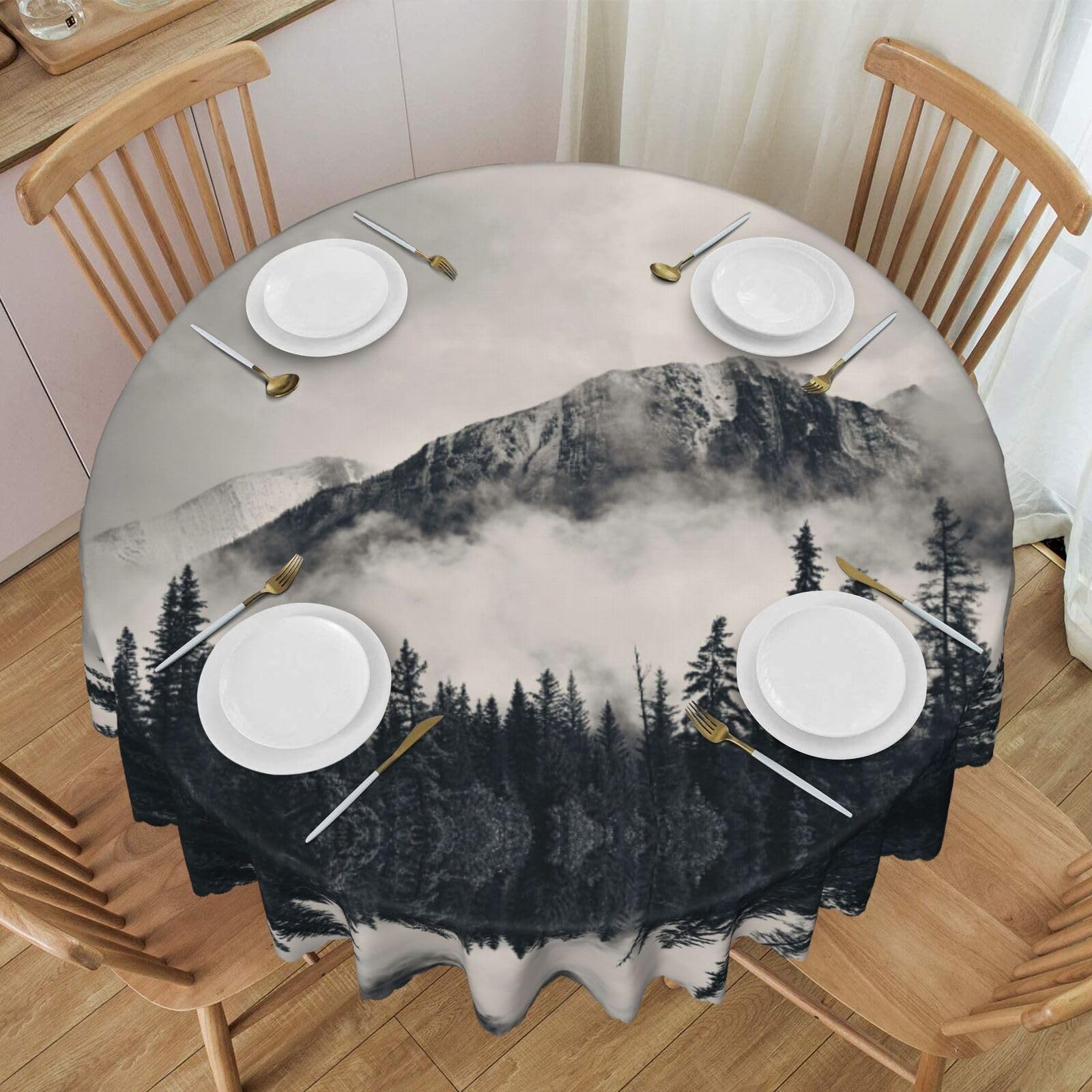Nappe ronde imperméable 150 cm : finie la corvée des taches en cuisine