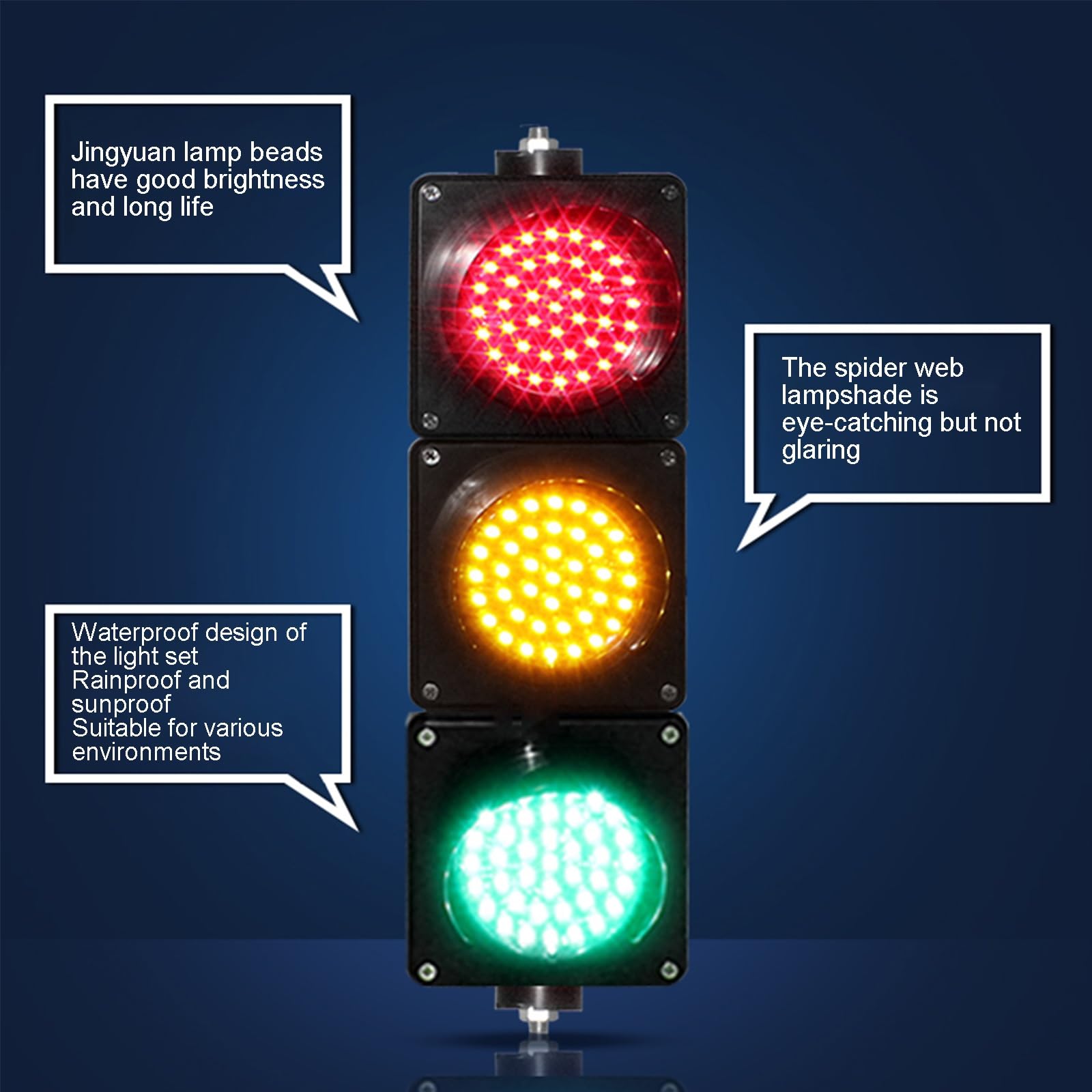 Amazon.co.jp: 100mm 信号機 本物、LED 交通 信号ライト、赤黄緑停止灯