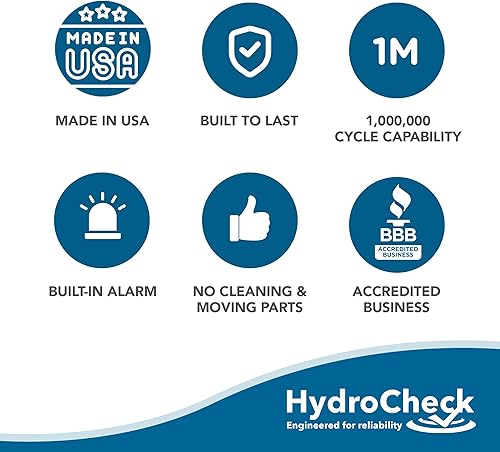 Miniatura 2 de HC5000T - Interruptor electrónico de bomba de aguas residuales, cable de 12 pies, sin entrada de pozo, sistema de alarma inteligente con sensor de