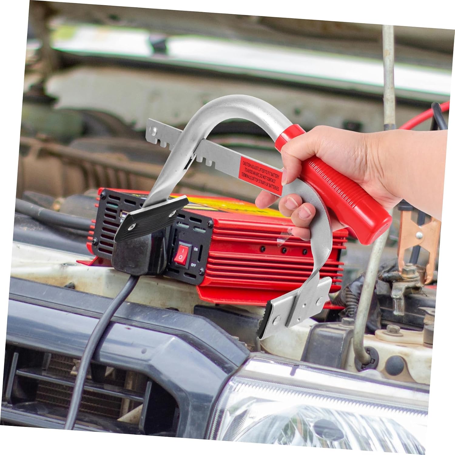 IMIKEYA Adjustable Battery Carrier Ergonomic Lifting Handle for Convenient Battery Handling Durable Construction for Easy Transportation of Various Battery