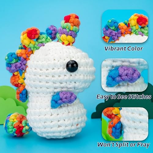 Miniatura 5 de Hilo azul marino de 3 x 2.12 oz para tejer y tejer hilo de algodón de 9.8 x 216.5 ft (72 yardas) para principiantes con puntadas fáciles de ver peso