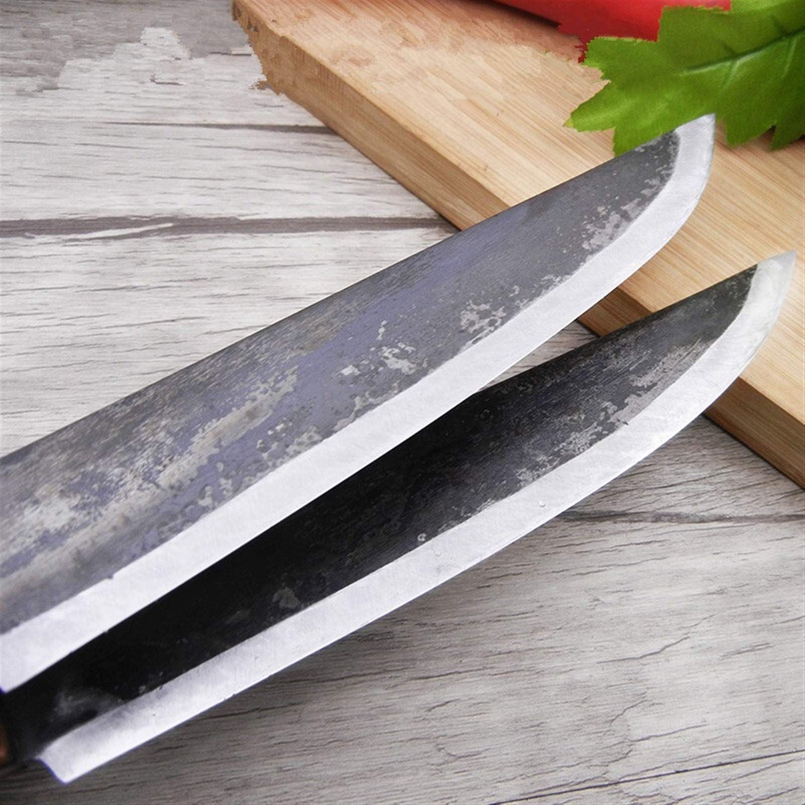 Cuchillos de deshuesamiento Acero al carbono Hecho a mano profesional Cuchillo de carnicero Casa de matadero Matar Herramienta de ganado de cerdo de cerdo Cuchillos de carne de deshuesado