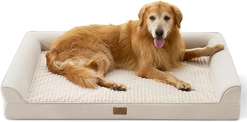 Miniatura 12 de Cama ortopédica para perros grandes y medianos, sofá para mascotas de tamaño L para perros y gatos, sofá de espuma de gran soporte en forma de U con