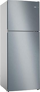 BOSCH Series 4 Free Standing Refrigerator with Freezer at Top 485 Litres 186x70 cm KDN55NL20M Stainless Steel