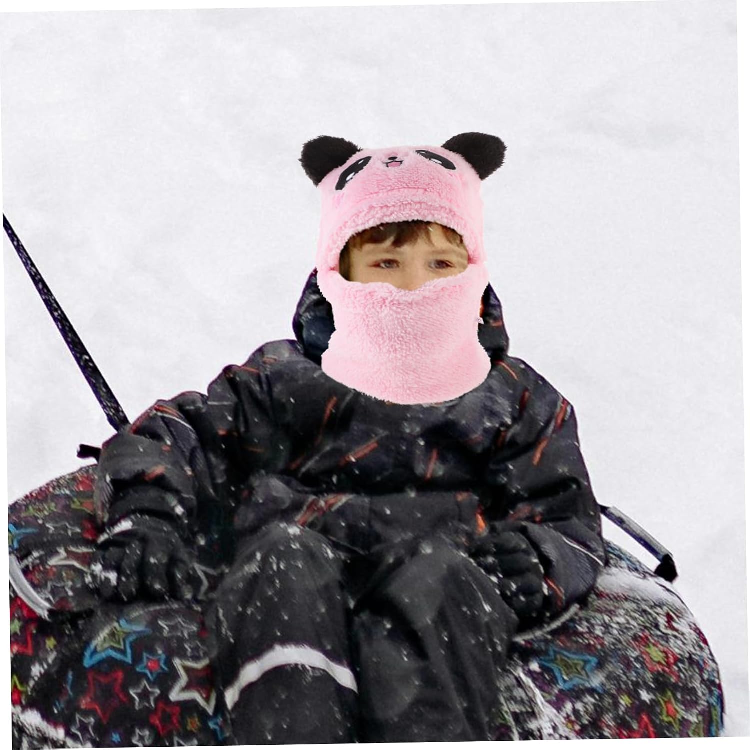 Kids Hooded Scarf with Animal Ears for Cold Outdoor Weather