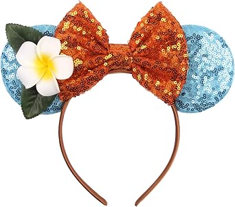 عصابة رأس MADO Mouse Ears للنساء والفتيات إكسسوارات فستان الأميرة إكسسوارات شعر آذان الحديقة للفتيات FLORAL