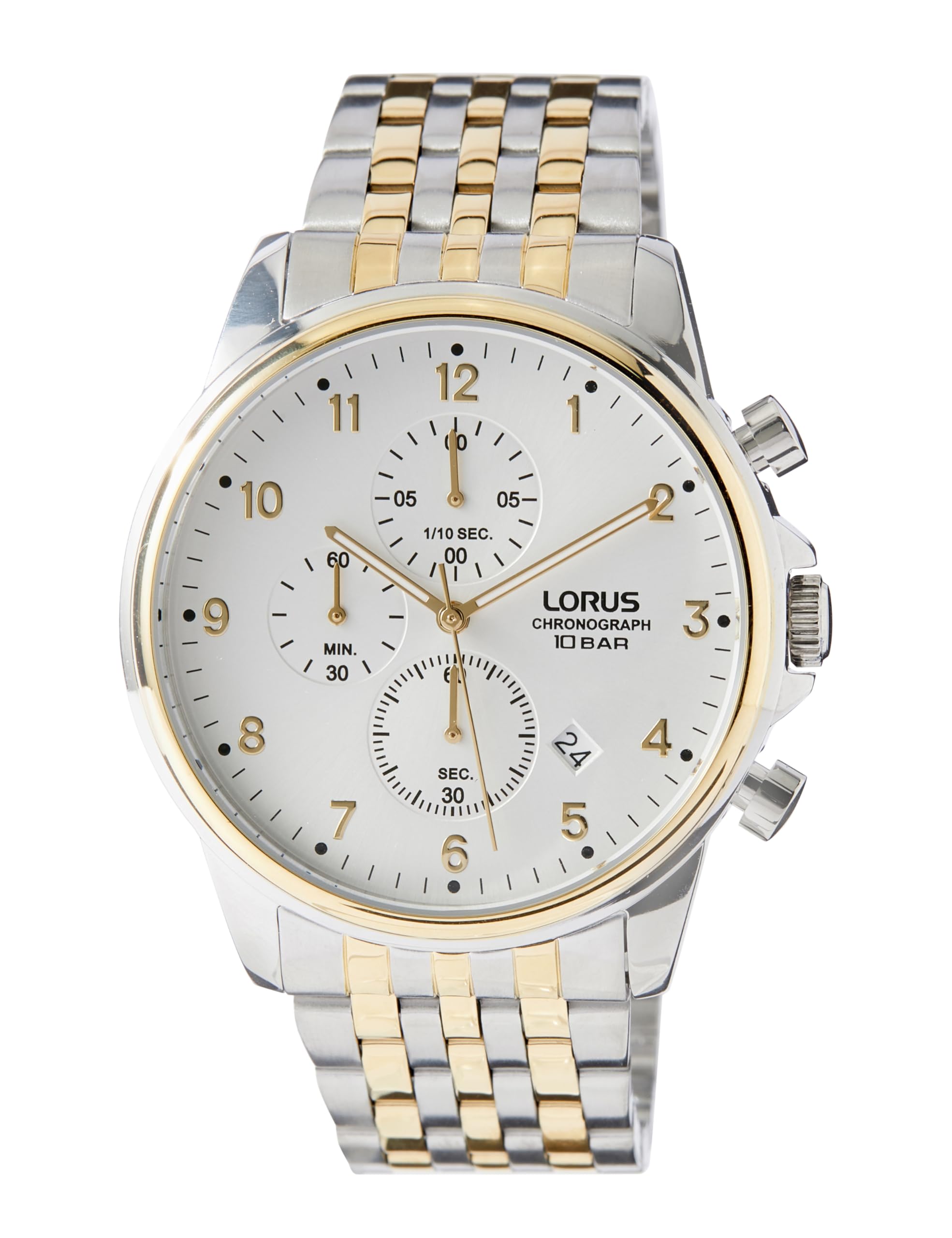 Lorus RM338JX9 Men's Analogue Quartz Watch with Metal Strap, Multicoloured