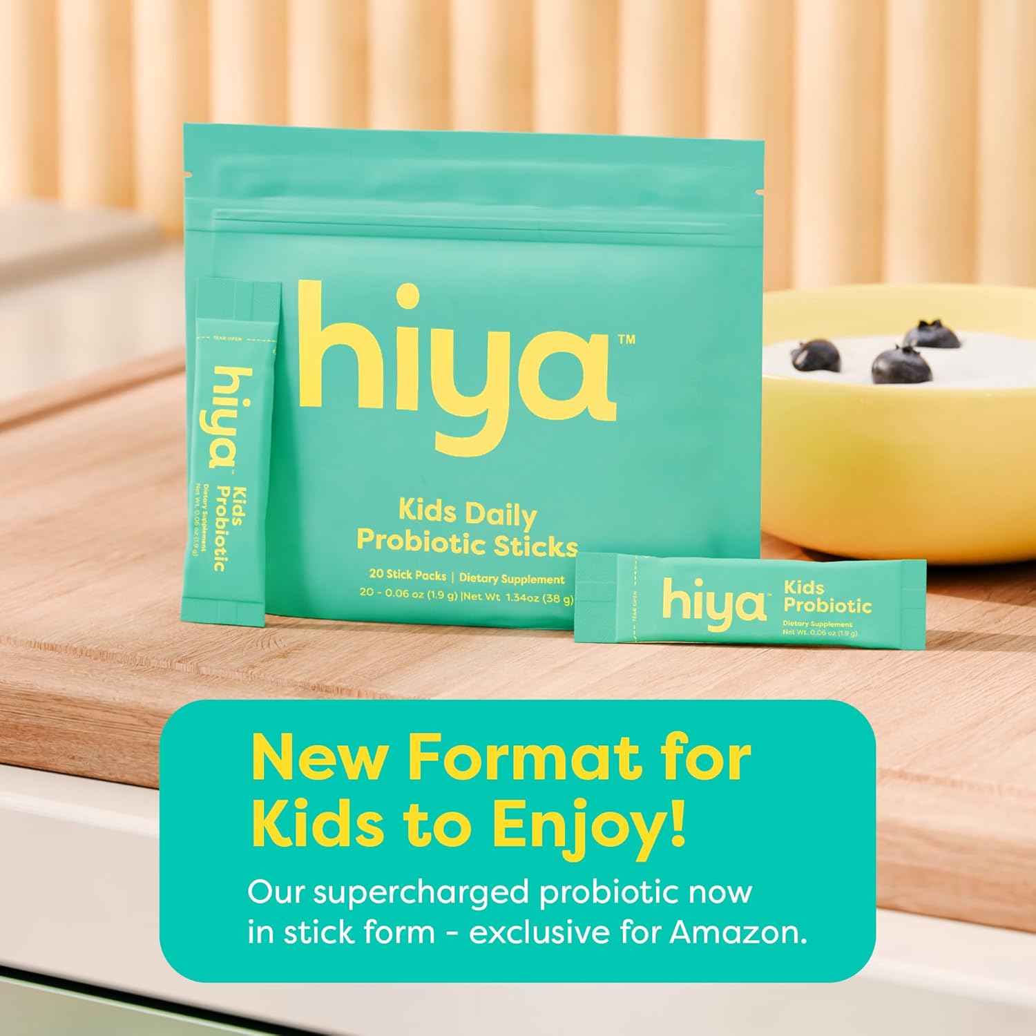 Hiya Kids Probiotic – 10 Billion CFU with Clinically-Studied Strains for Ages 2+, Supports Gut Health & Immune, 0g Sugar – 20 Stick Packs for Toddlers & Kids - Image 4