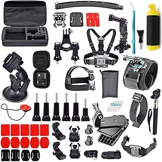 ADOFYS 61 in 1 Action Camera Accessories Kit Compatible for GoPro, Sony Action Cam, Nikon, Garmin, Ricoh Action Cam, SJCAM Price In India