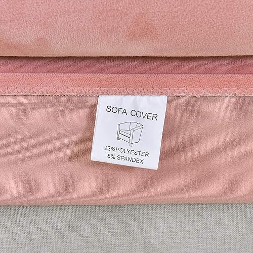 Miniatura 8 de OKYUK Fundas de terciopelo para silla de bañera, fundas de sofá de alta elasticidad, fundas de sofá, protector de muebles extraíble para sala de