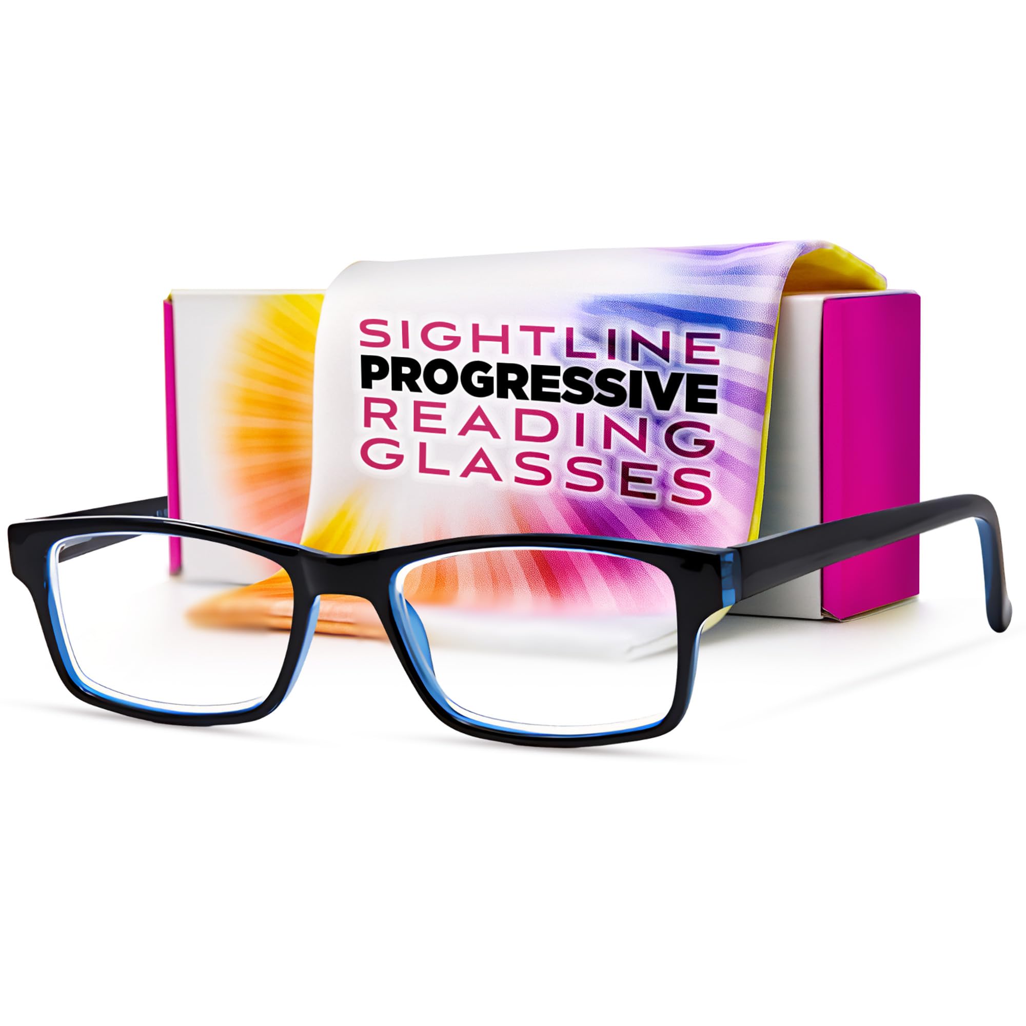 Readers Progressive Multifocus Reading Glasses for Men and Women with Anti-Reflective & Easy-Adapt Lenses 6005