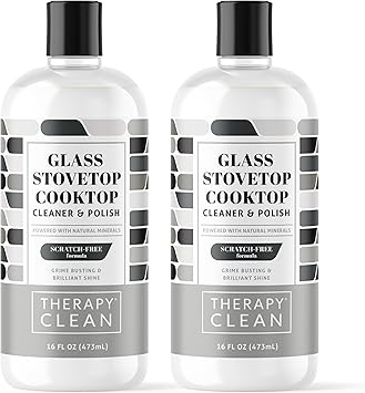 Therapy Glass Stove Top Cleaner 16 fl oz. 2 Pack - Safe for Ceramic, Electric, Induction Stovetops