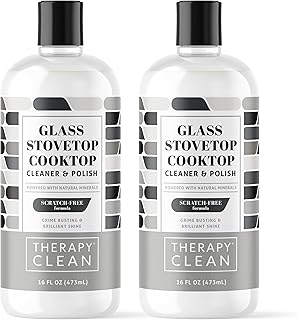 Therapy Glass Stove Top Cleaner 16 fl oz. (2 Pack) - Safe for Ceramic, Electric, Induction Stovetops