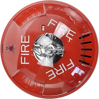 Wheelock HSRC Exceder Ceiling Mount Fire Alarm Signal Horn Strobe, Red, Sleek Modern Aesthetics, Multiple Voltages, 3 Audible settings (90, 95, 99dB)