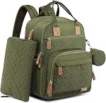 Sac à couches Sac à dos, iniuniu Grand sac bébé avec poche de couches, lavable à langer Pad, boîtier de fermeture et paillettes