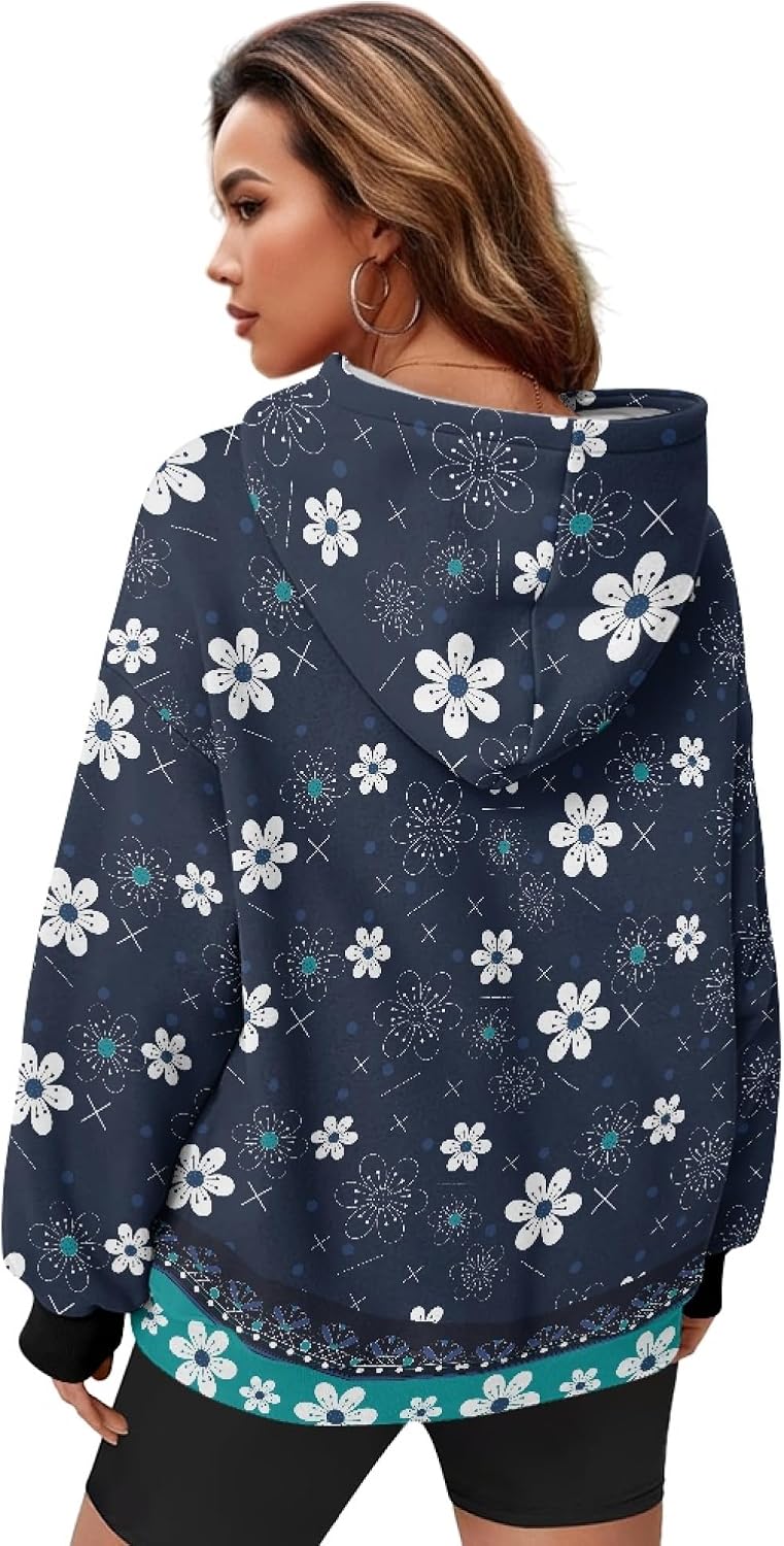 Womens Oversized Hoodies Fleece Athletic Sweatshirt Fashion Pullover Hooded Sweatshirt Hiking Winter Pullover Tops