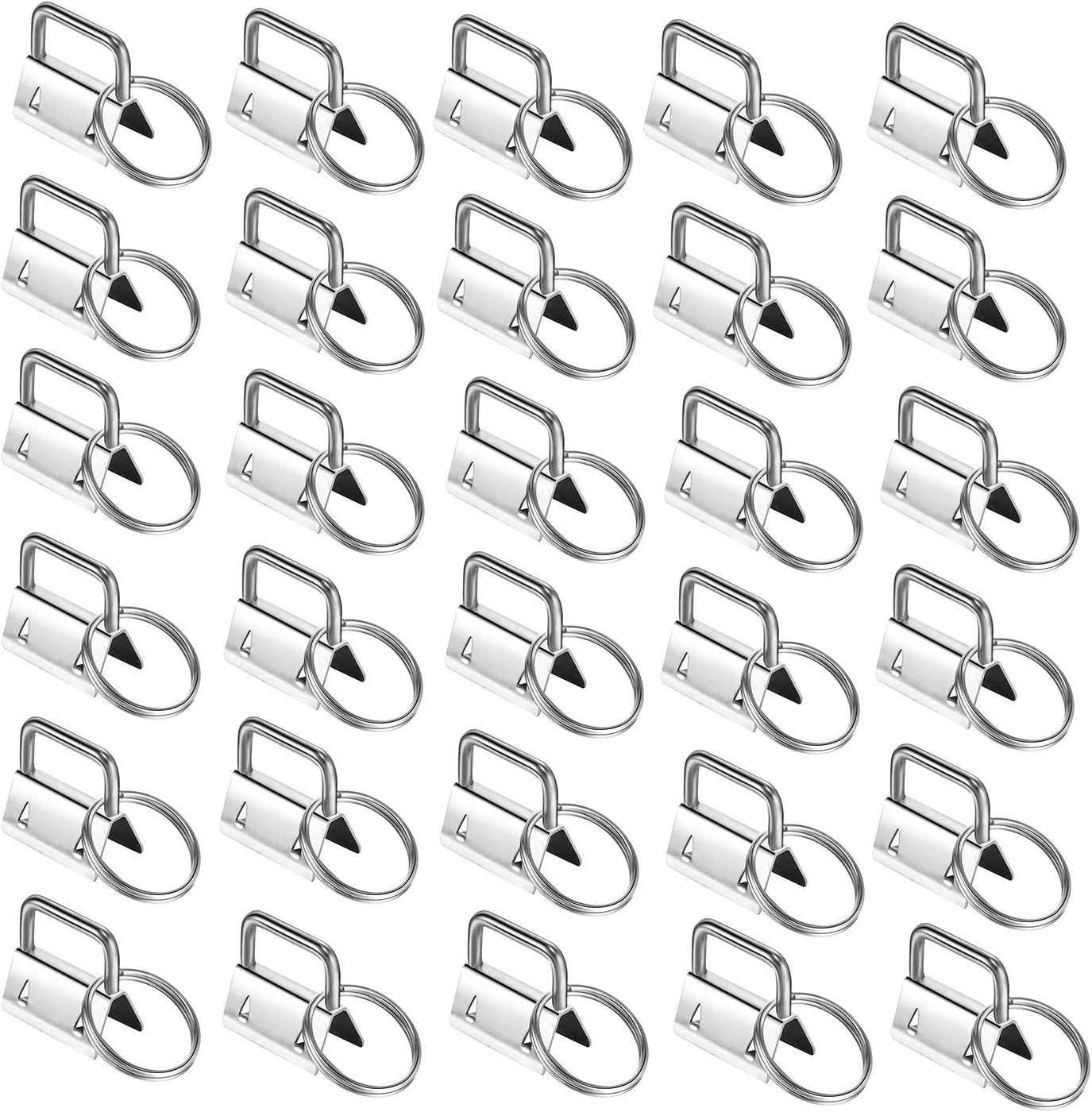 20 Pcs 1 Inch Key Fob Hardware with Key Rings, Key Chain