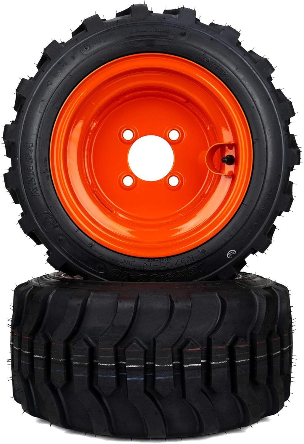 (2) Industrial Tire Assemblies 18x8.50-10 Fits Kubota BX Series K2581-18610