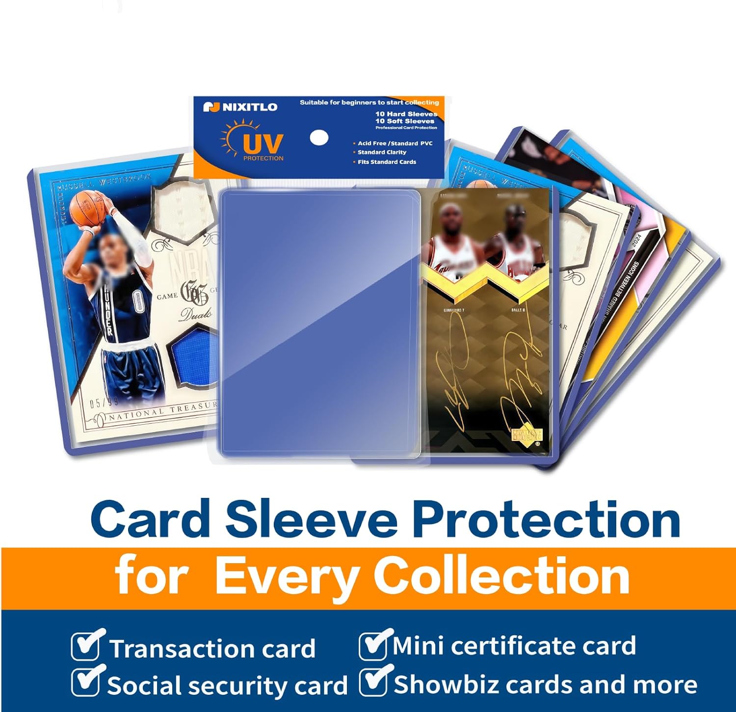 3x4 Top Loaders for Cards, Ultra Clear Protection for Sports, MTG Cards (10 Hard Sleeves + 10 Soft Sleeves)