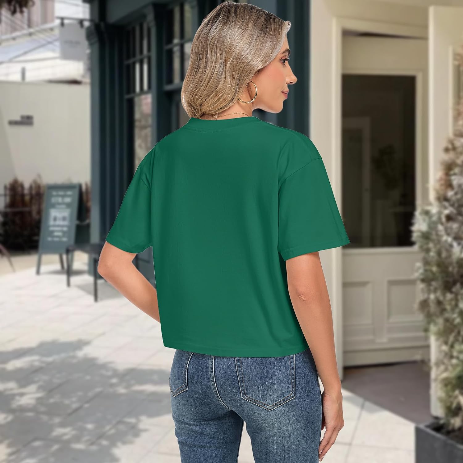 HOTIAN Womens Short Sleeve T Shirt Basic Summer Top image 5