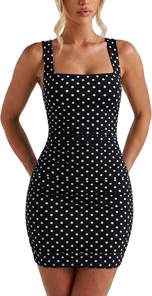 BORIFLORS Women's Sexy Bodycon Corset Mini Dresses