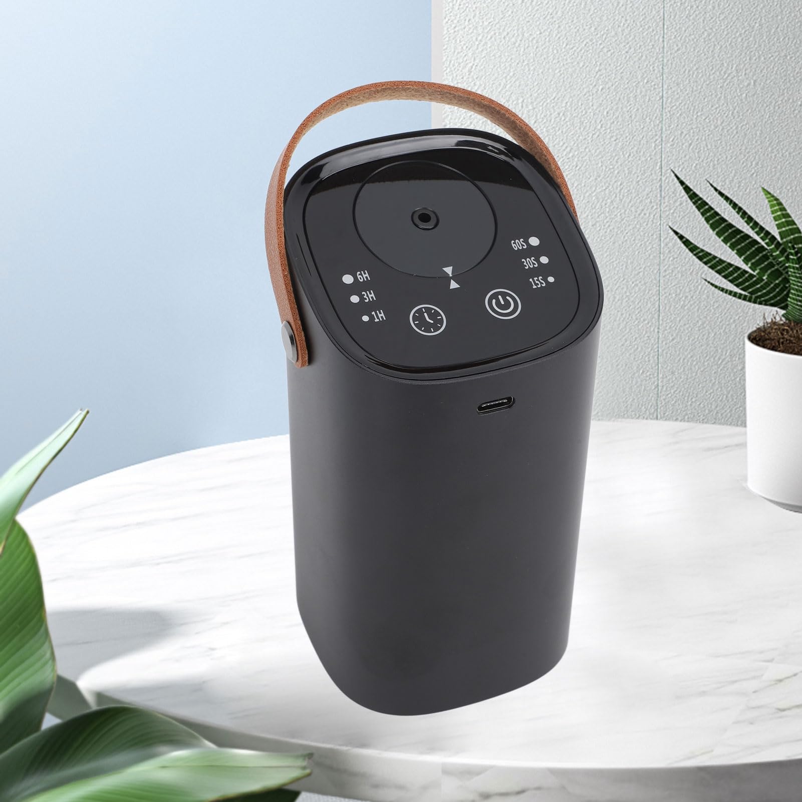 Jiawu Diffusore Touch Screen Intelligente Senza Acqua per Macchina per Aromaterapia Portatile per Auto, Diffusore Automatico di Aromi per Oli Essenziali con Ricarica USB per Casa Auto, Batteria di