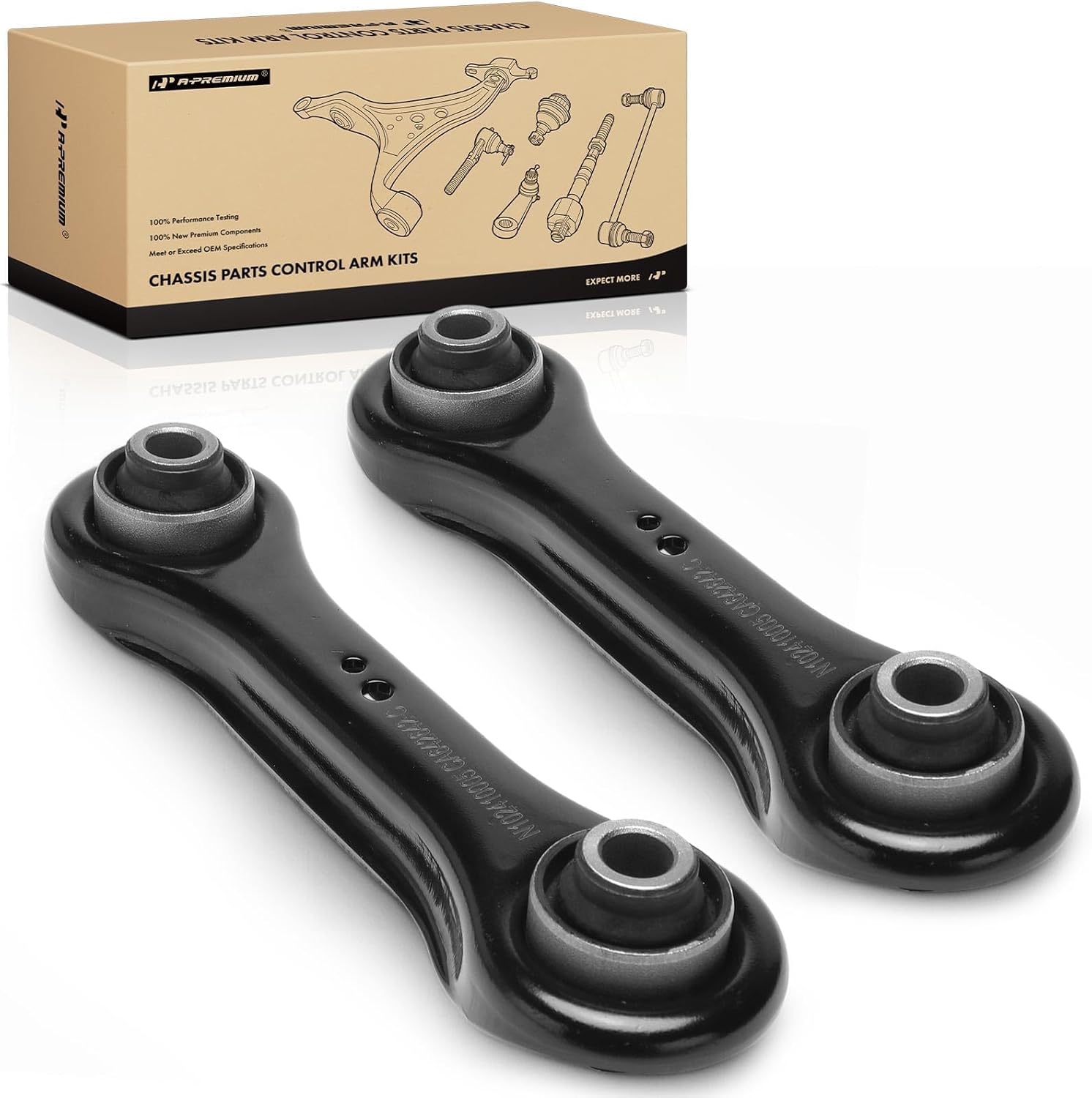 A-Premium 2 x Rear Forward Lower Control Arms, with Bushing, Compatible with Mitsubishi Outlander 2007-2011, Lancer 2008-2015, RVR 2011-2012