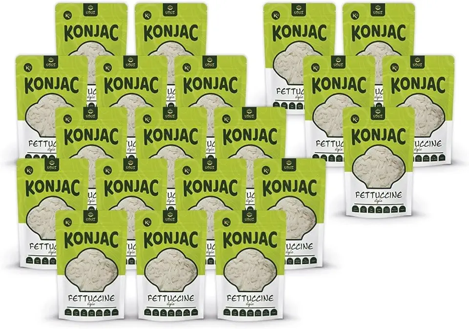 Konjaknudeln – das neue Abnehmwunder? 3 USUI Fettuccine aus Konjak 20 Stück – Shirataki Konjak Nudeln | Low Carb Pasta | Keto Diät | glutenfrei | kalorienarm (20×270g)