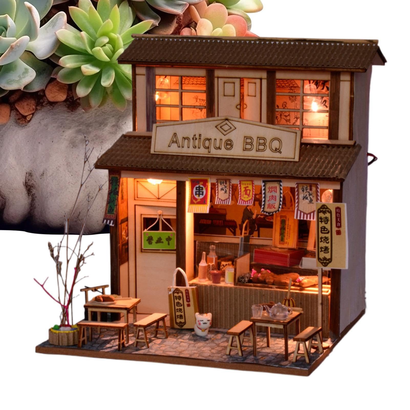 Kit de maison miniature | Modèle de barbecue vintage | Kit de bricolage