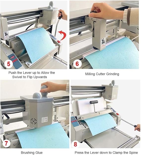 Thermal Binding Machine, A4 Manual Book Binder with Digital Temperature Control, 180 Books/Hour, Binding Thickness up to 50mm