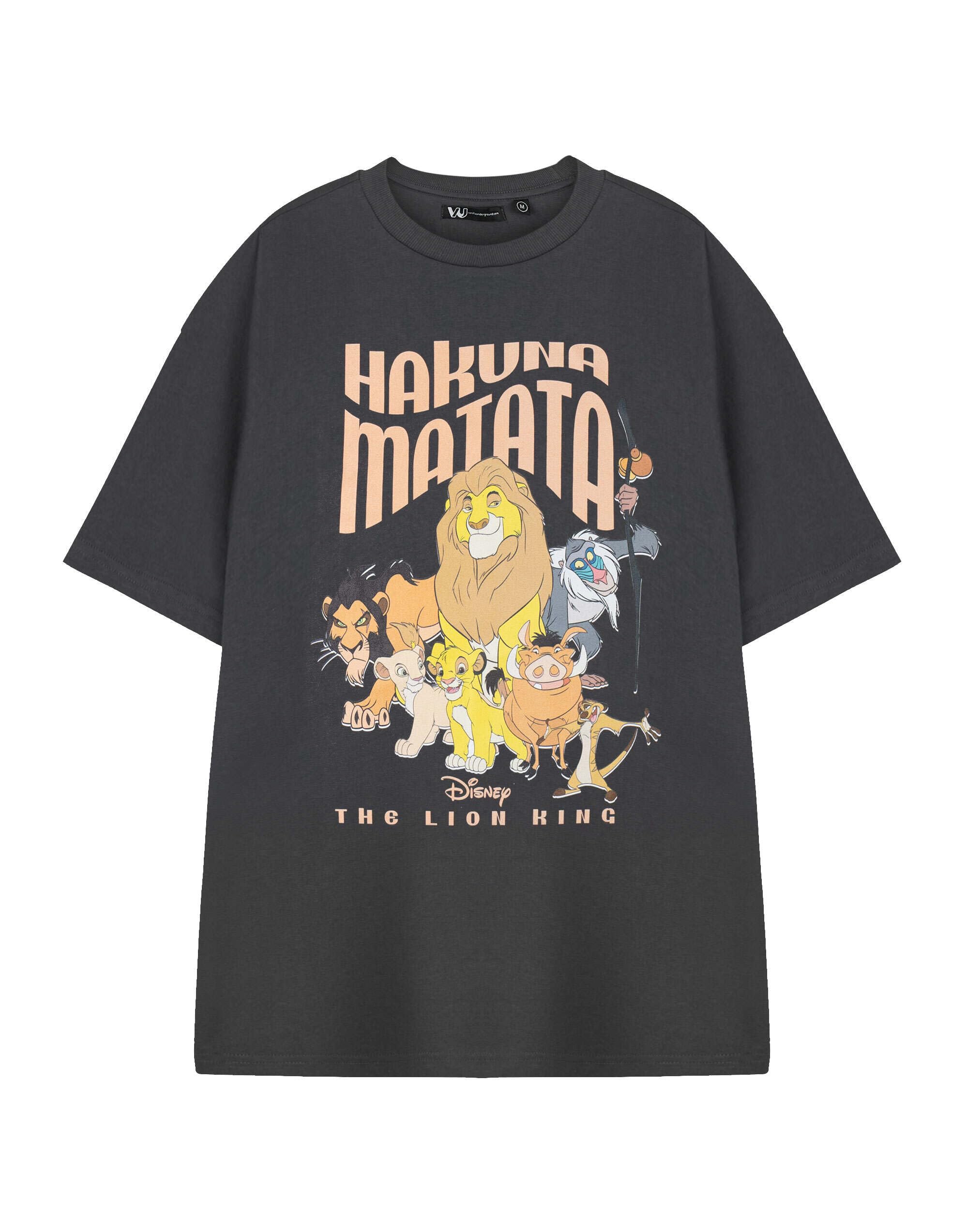 Vanilla Underground Women's Grey Disney Hakuna Matata Short Sleeved T-Shirt - Medium